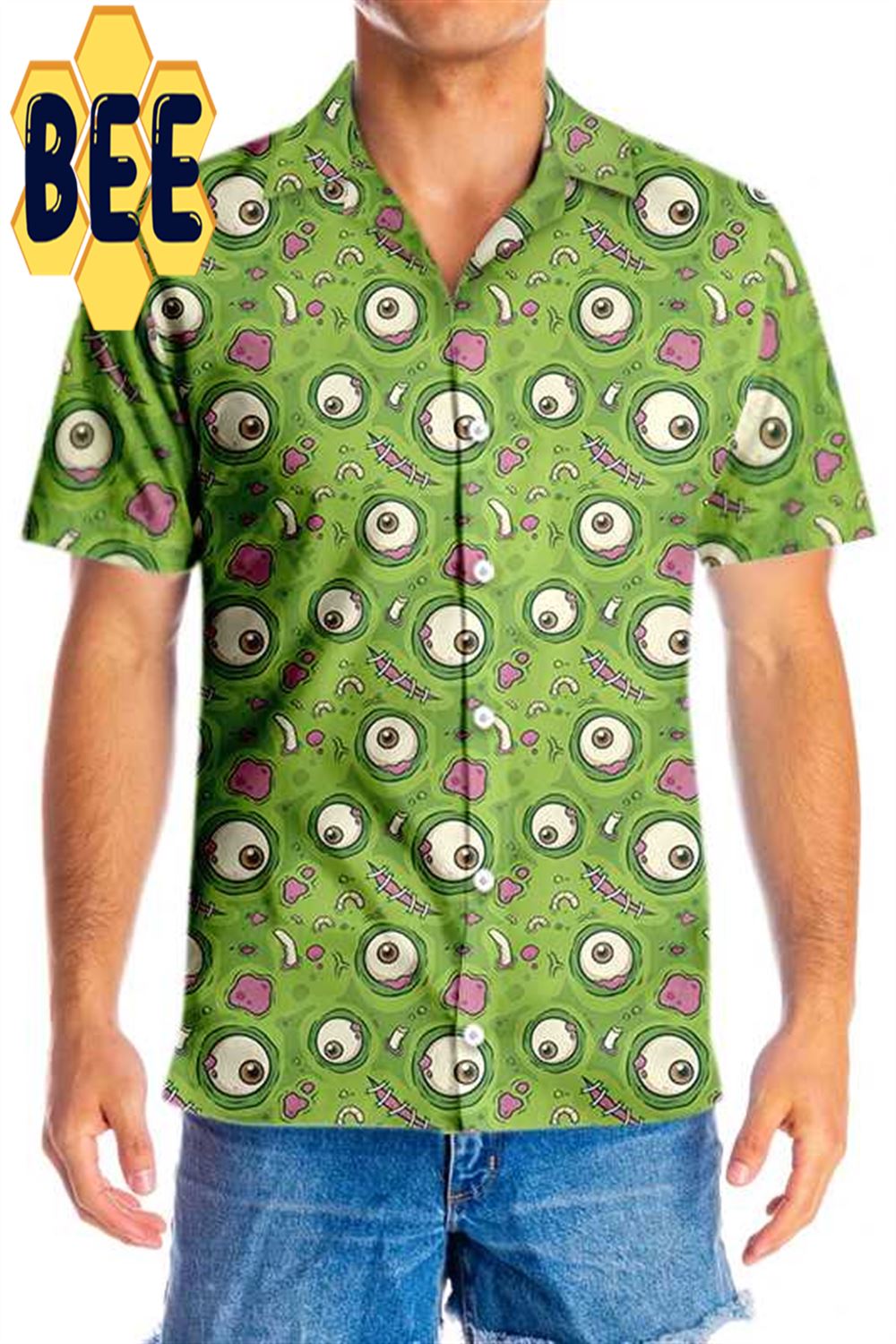 Creepy Zombie Skin Halloween Hawaiian Shirt - Beeteeshop