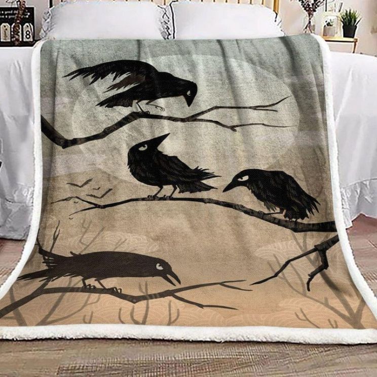 Crow Premium Comfy Sofa Throw Blanket