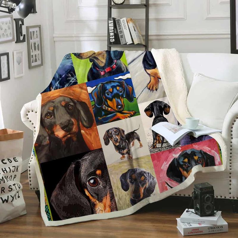 Dachshund Dog 2 Premium Comfy Sofa Throw Blanket