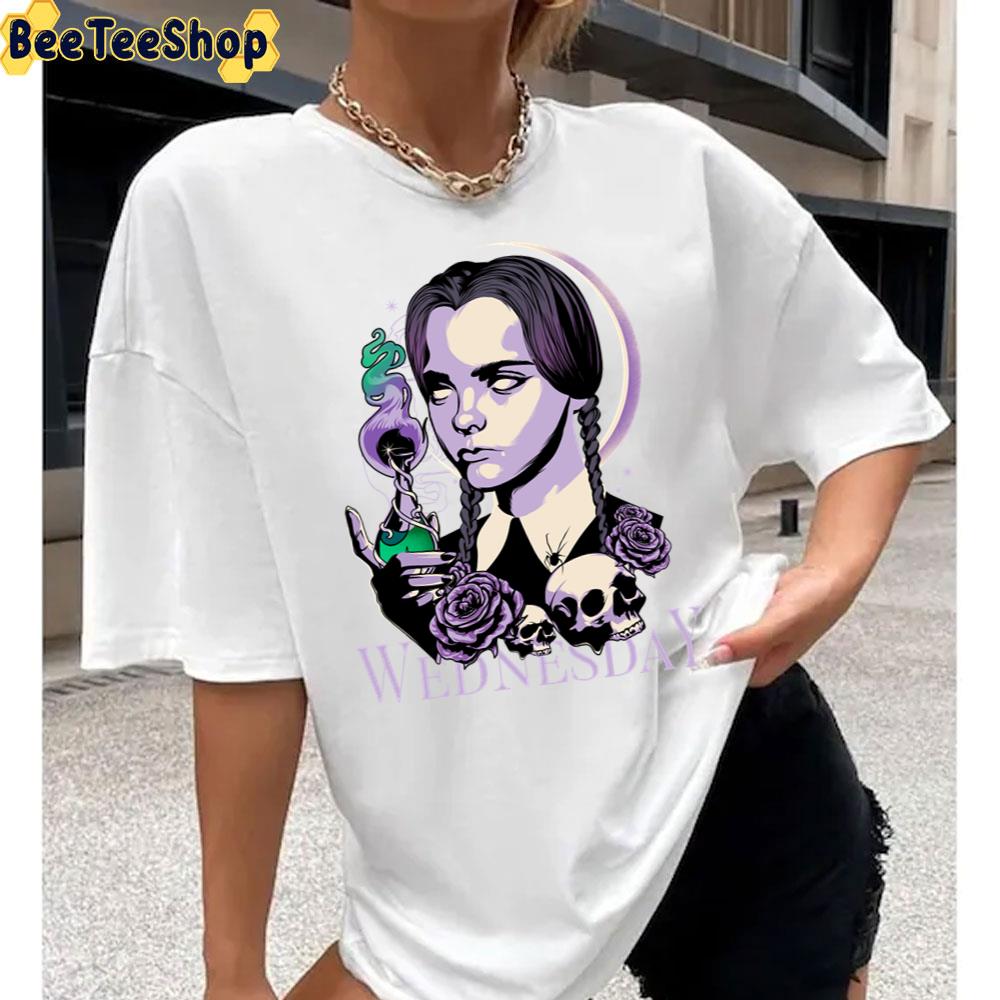 Dark Purple Art Addams Wednesday Unisex T-Shirt