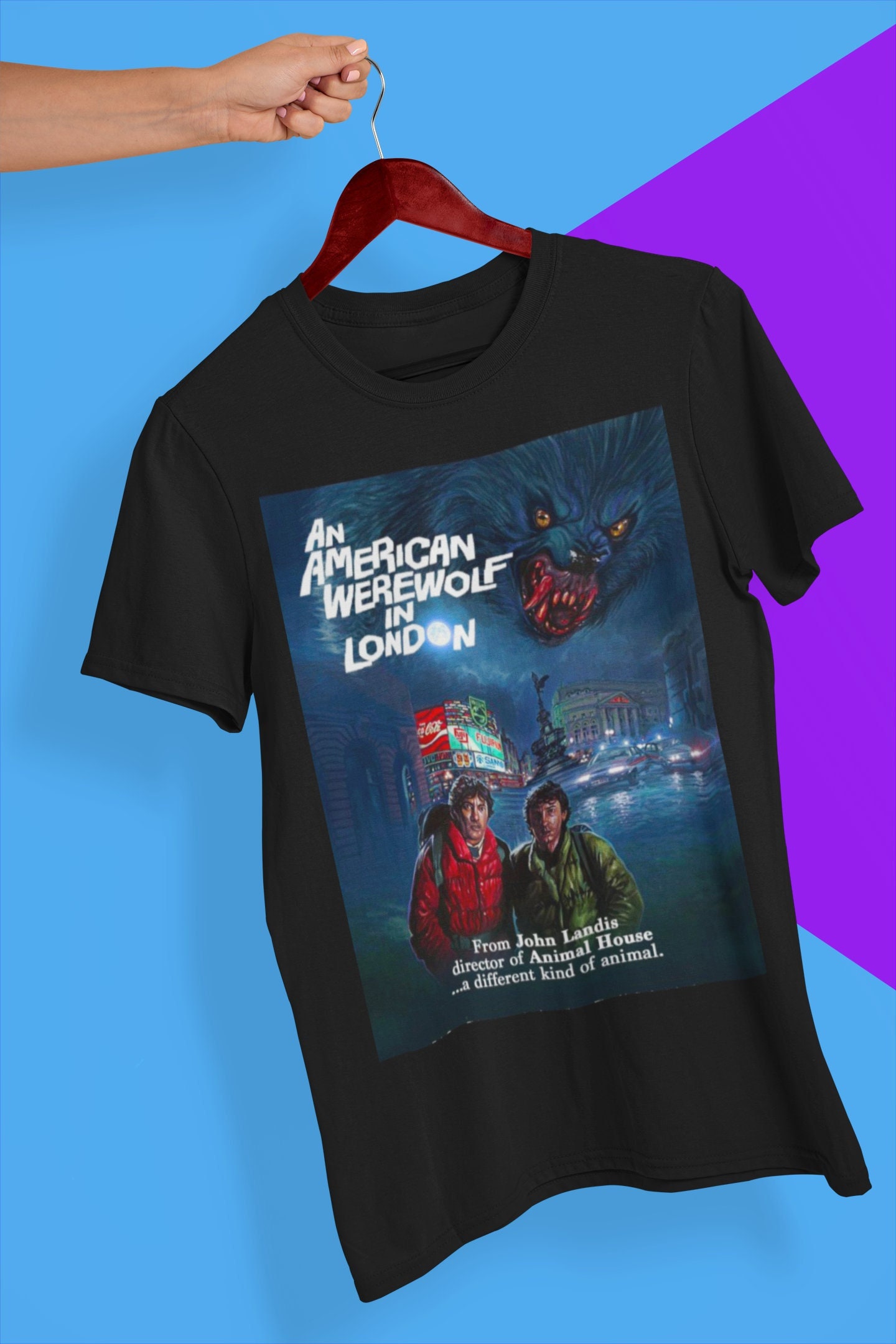 Digital Art American Werewolf In London Movie Halloween Unisex T-Shirt