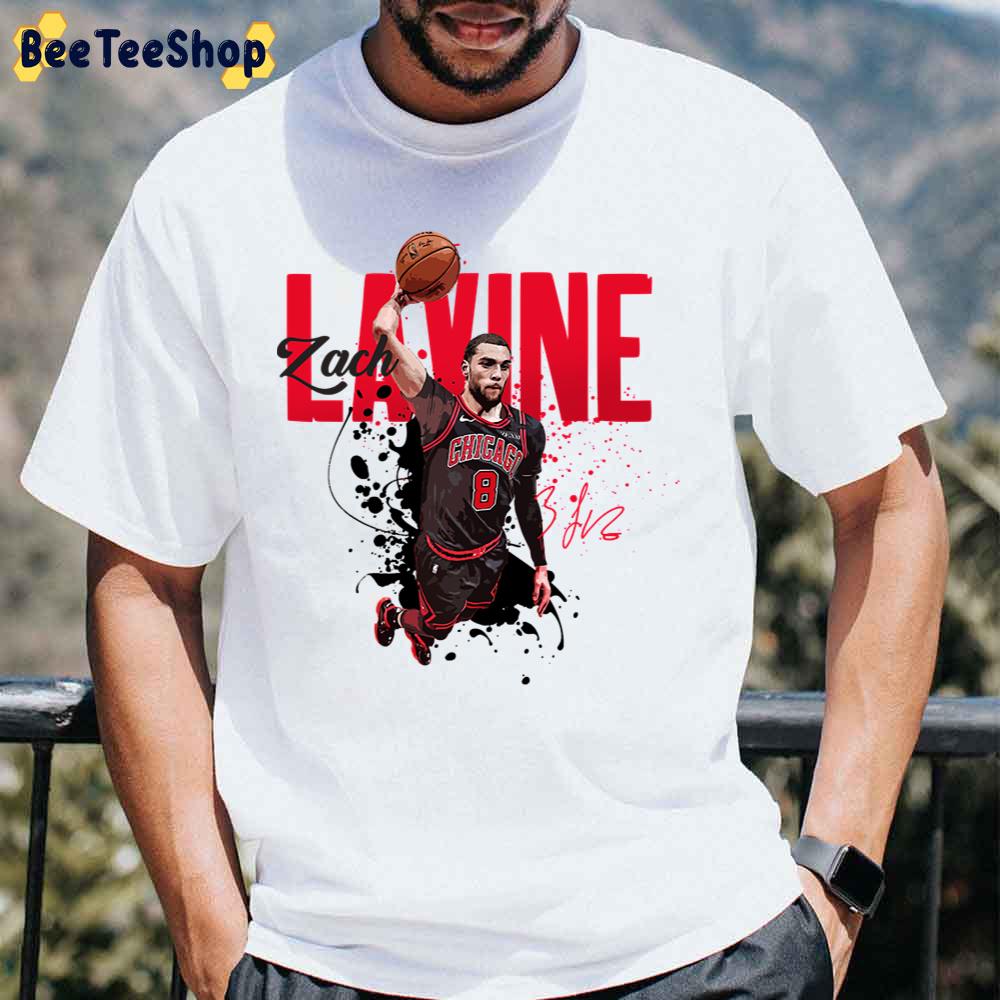 Digital Zach Lavine Signature Chicago Bulls Basketball Unisex T-Shirt