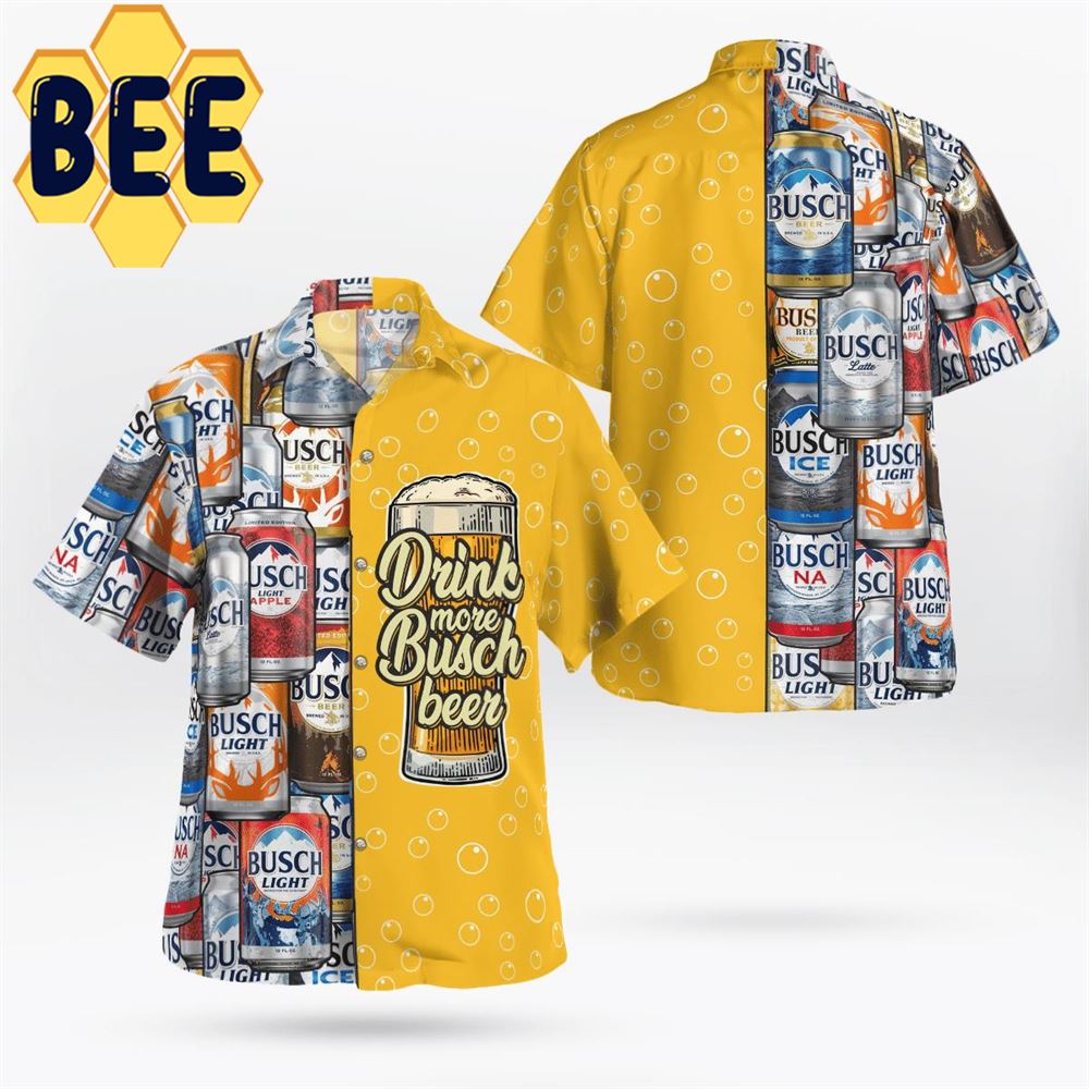 Drink More Busch Light Beer Hawaiian Shirt