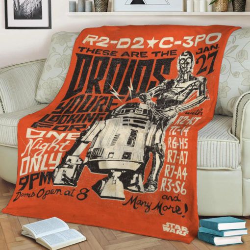 Droids Best Seller Fleece Blanket Throw Blanket Gift