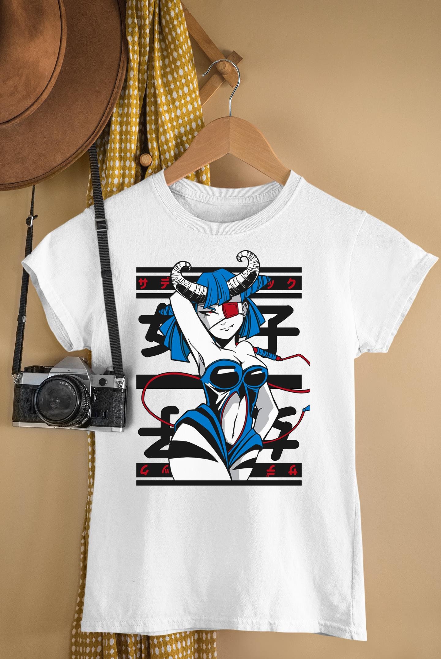 Evil Girl Japanese Vaporwave Cyberpunk Cool Style Unisex T-Shirt