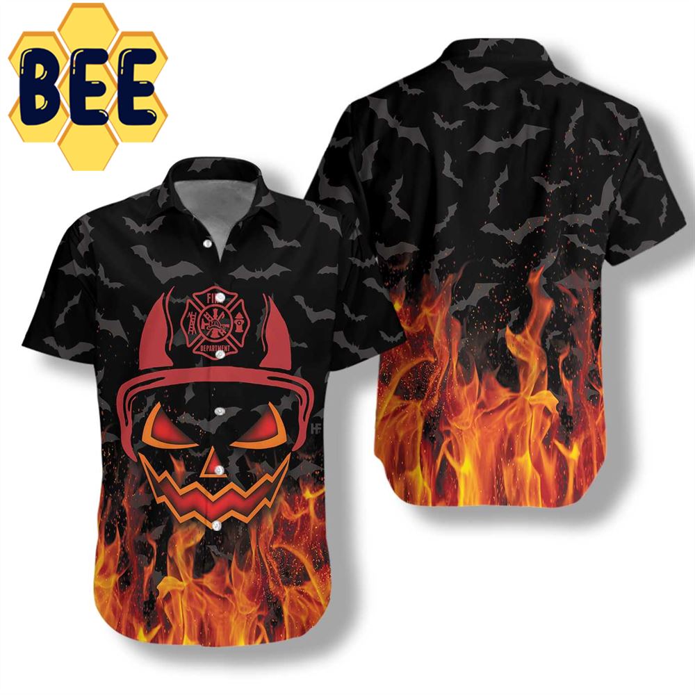 Firefighter Halloween Hawaiian Shirt