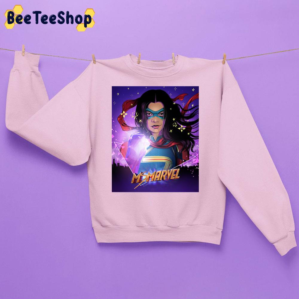 Fitted Ms Marvel Art Unisex Sweatshirt