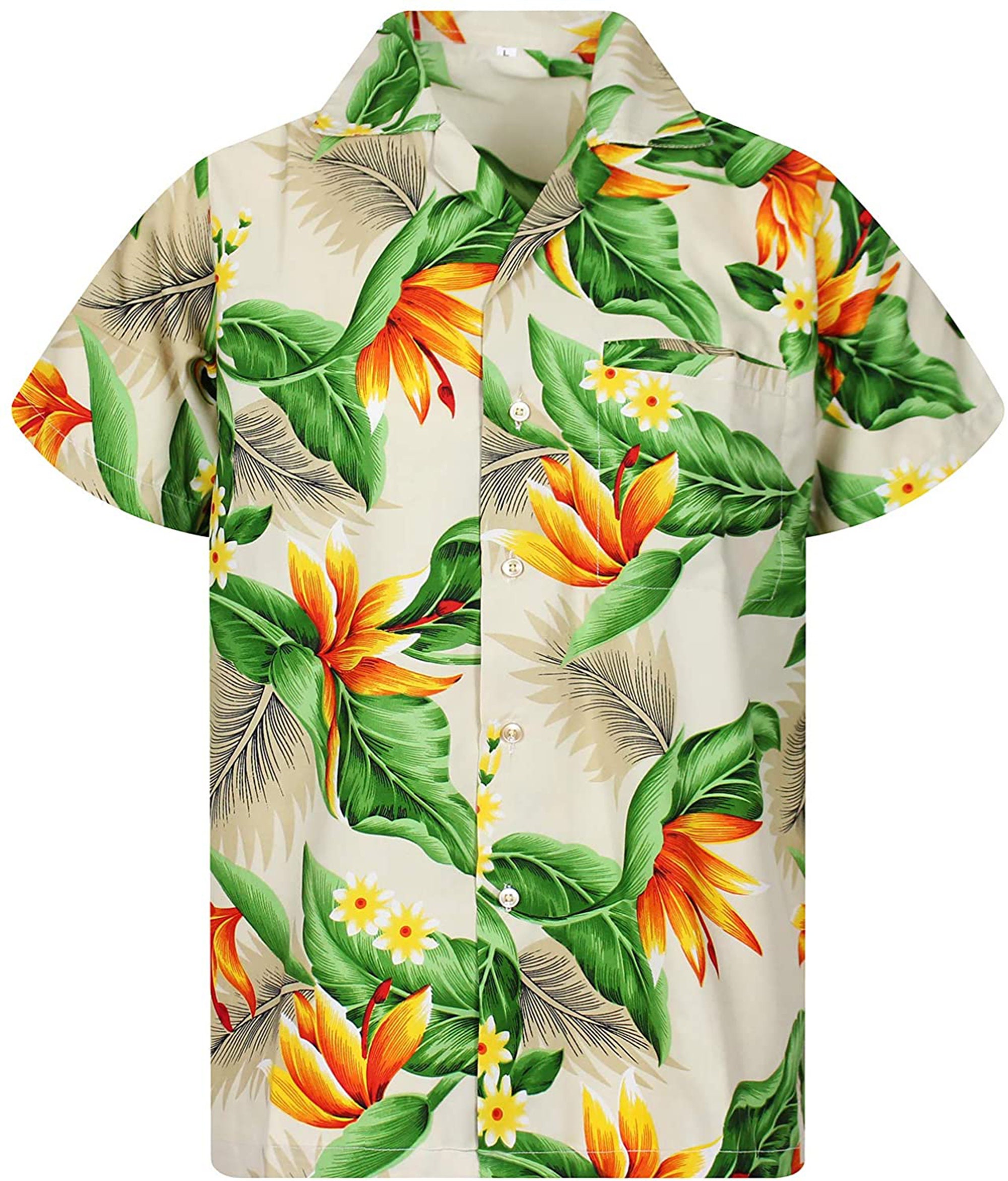 Flower Yellow Hawaiian Shirt