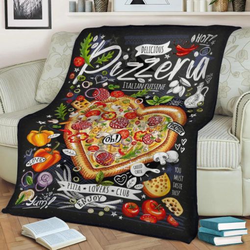 Food Restaurant Cafe Chalk Fleece Blanket Throw Blanket Gift 1