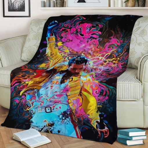 Freddie Mercury Fleece Blanket Throw Blanket Gift