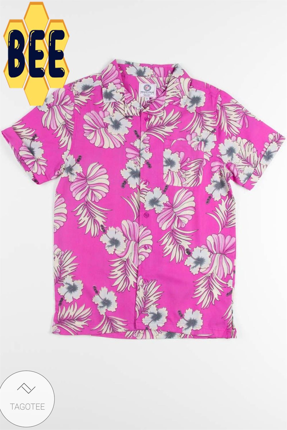 Fuchsia Hibiscus Hawaiian Shirt