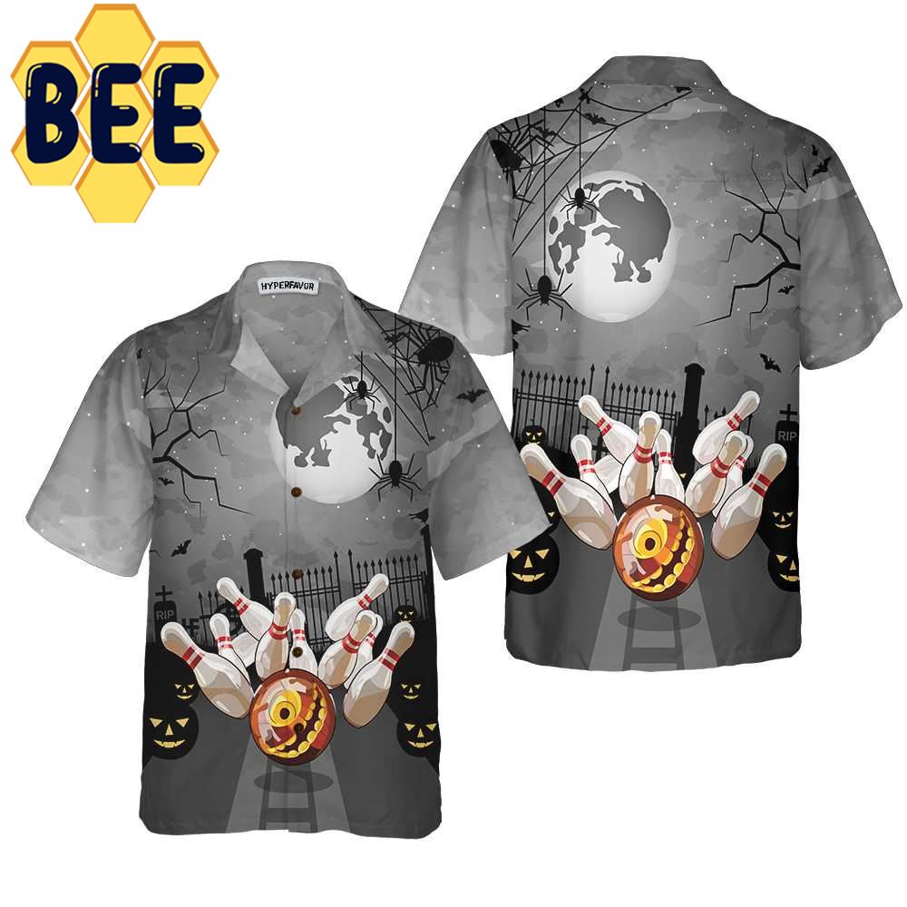 Funny Bowling Halloween Hawaiian Shirt