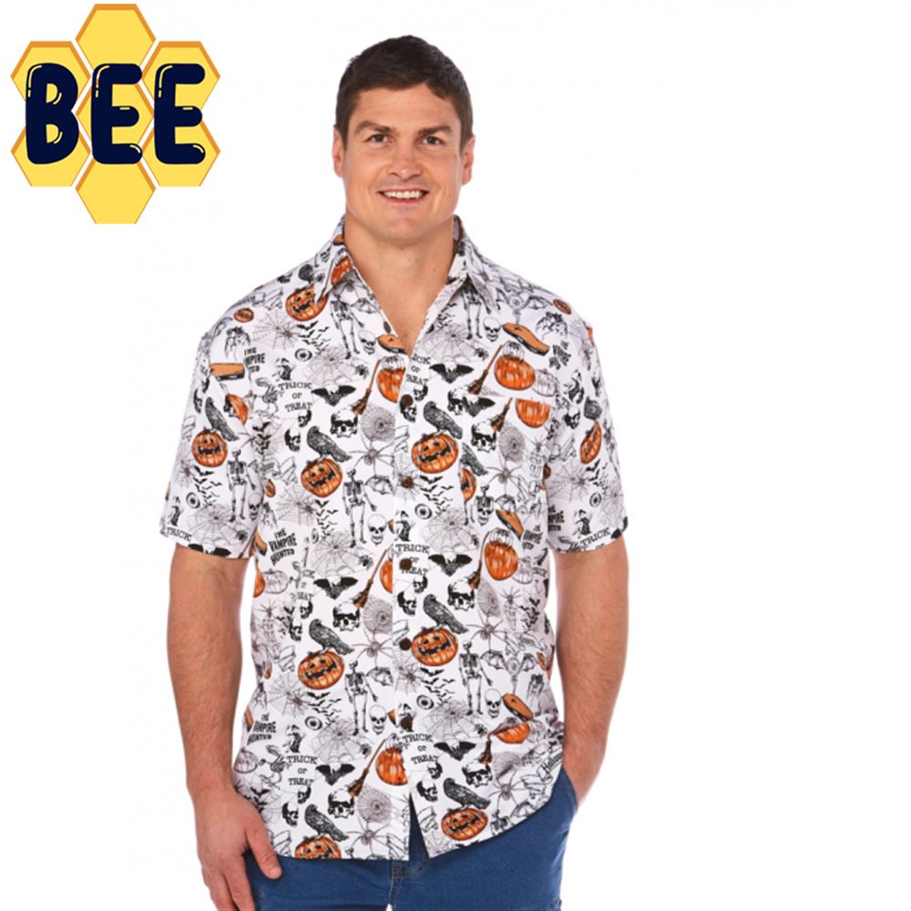 Funny Halloween Pattern Halloween Hawaiian Shirt