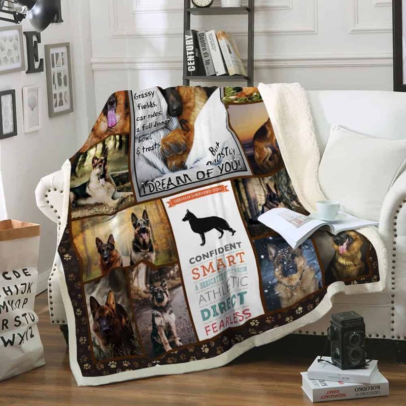 German Sherpherd Always Be With You But Mostly I Dream Of You Premium Comfy Sofa Throw Blanket