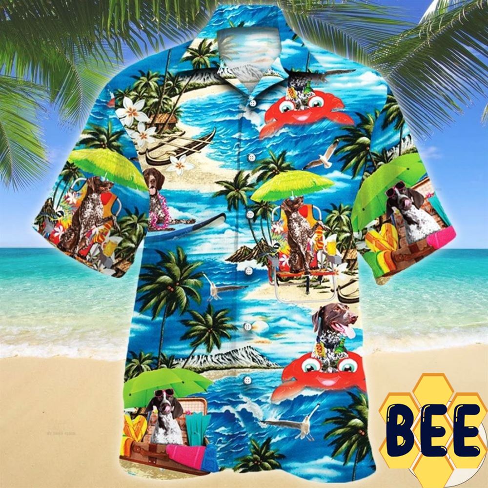 German Shorthaired Pointer Beach Vibe Hawaiian Shirt