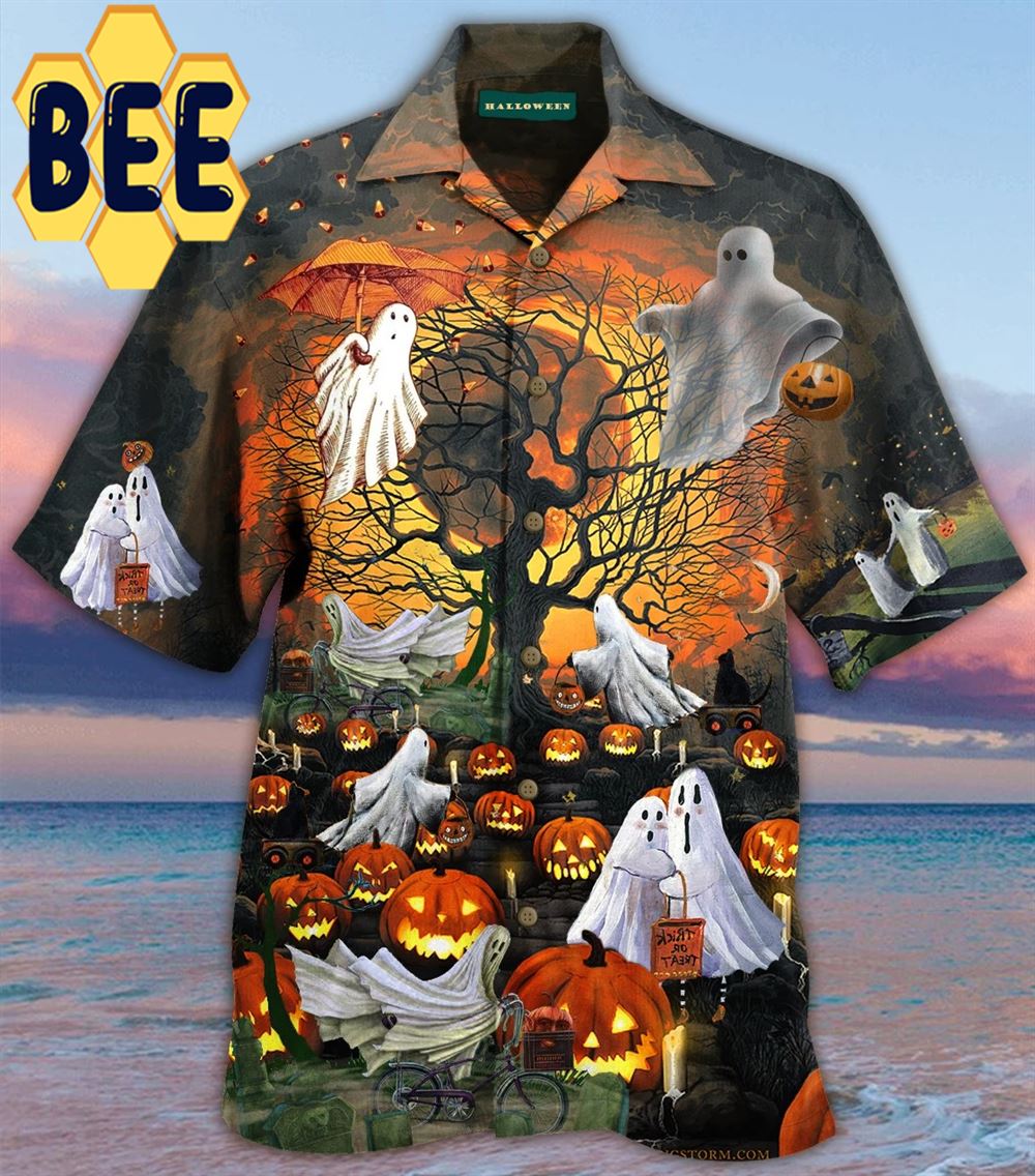 Ghosts Halloween Hawaiian Shirt