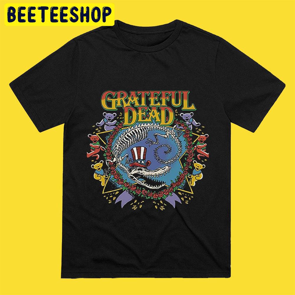 Grateful Dead Steal Your Face Skull Dancing Bear Vintage Art Unisex T-Shirt