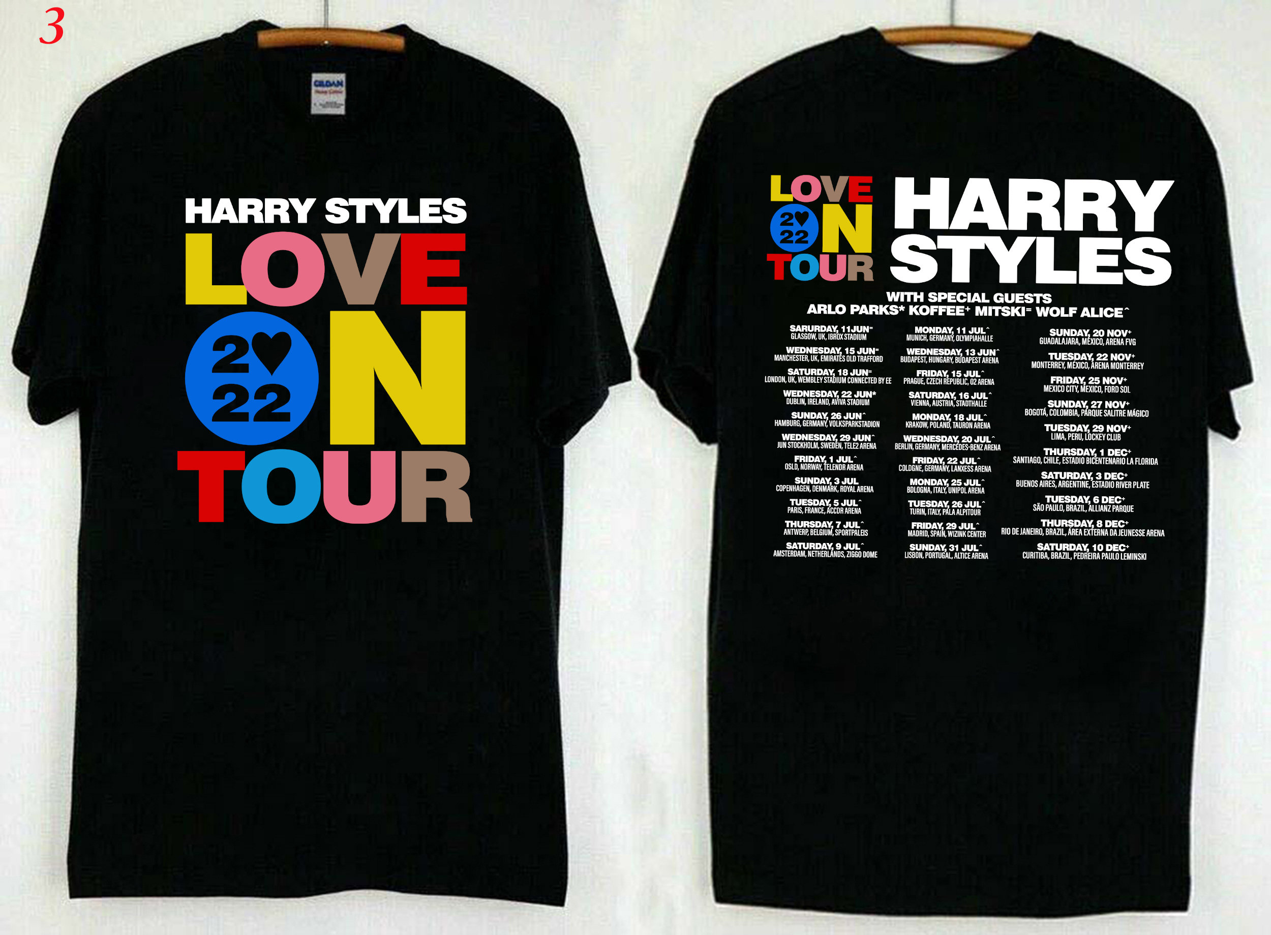 tour shirt harry styles