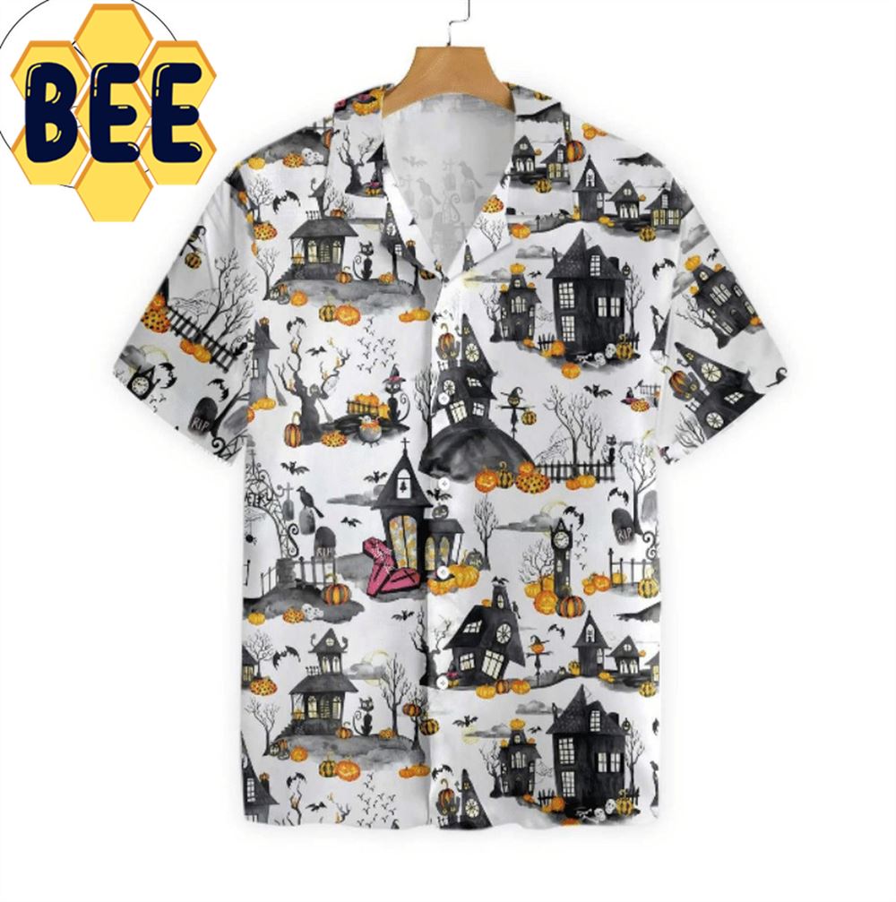 Haunted Houses Halloween Hawaiian Shirt