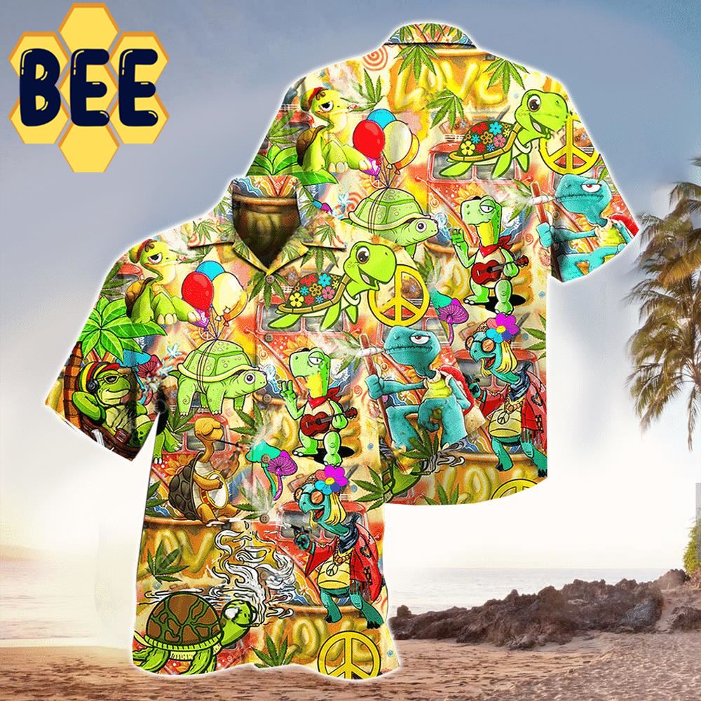 Hippie Turtles Hawaiian Shirt - Beeteeshop