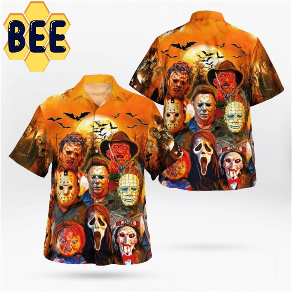 Horror Characters Movie Trick Or Treat Halloween Hawaiian Shirt