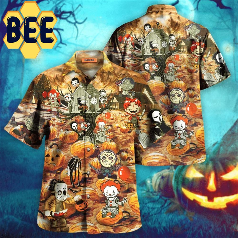 Horror Killing By The Pumpkin Halloween Hawaiian Shirt