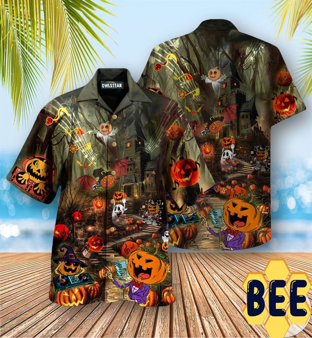 Horror Pumpkin Party Halloween Hawaiian Shirt