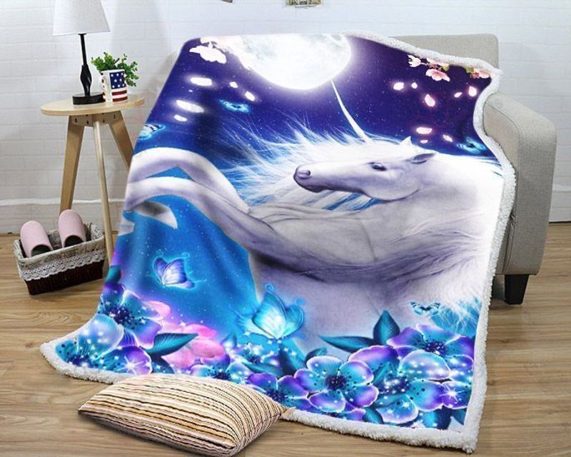 Horse Fantasy Butterfly Premium Comfy Sofa Throw Blanket