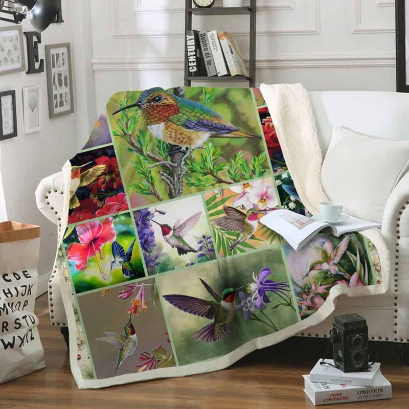 Hummingbird Premium Comfy Sofa Throw Blanket