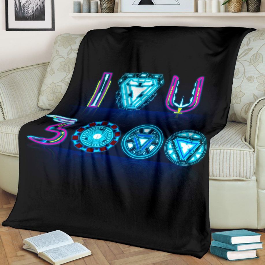 I Love You 3000 Ironman Avengers Marvel Fleece Blanket Throw Blanket Gift 1