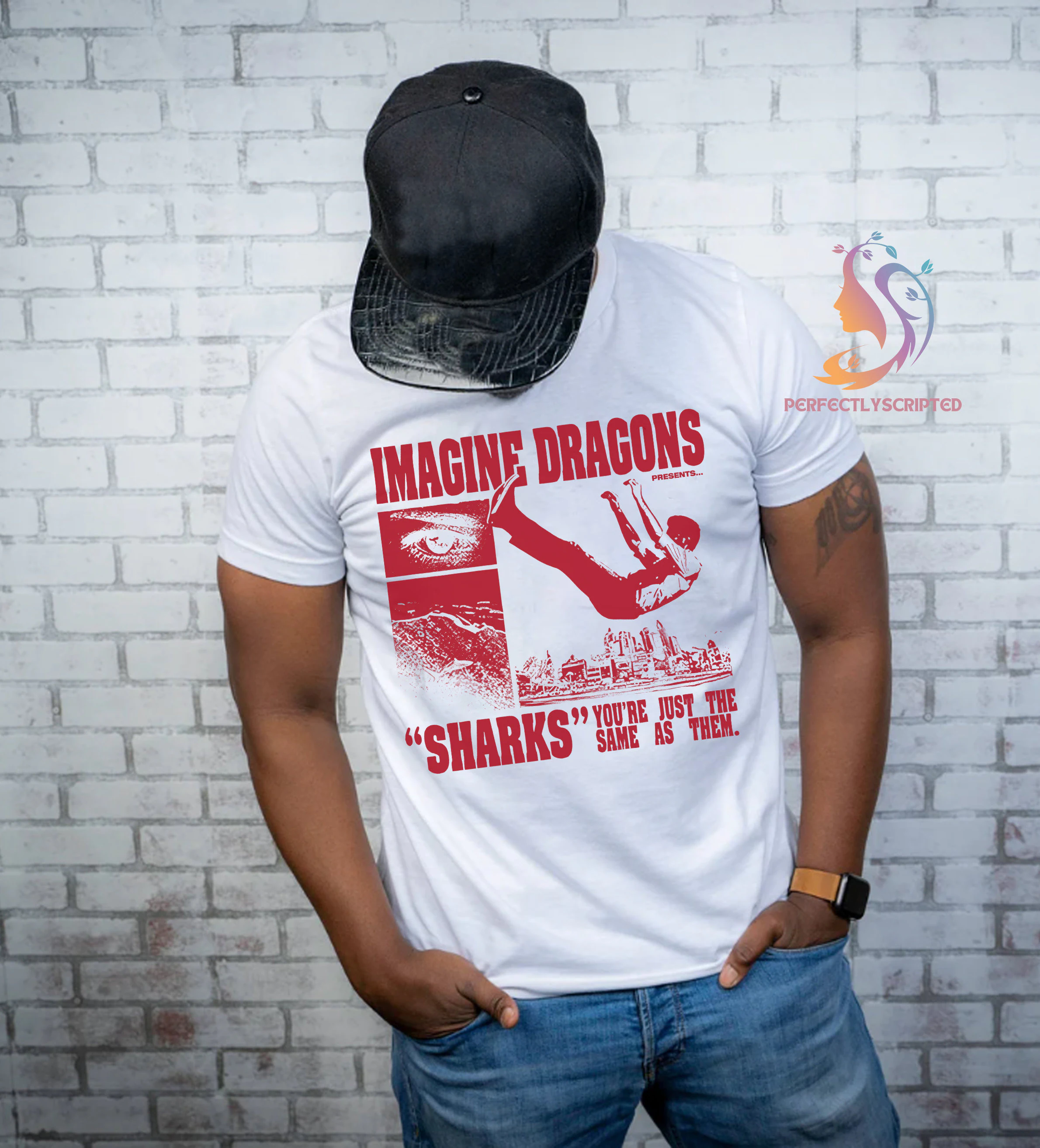 Imagine Dragons Sharks You’re Just The Same As Them Rock Band Tour Concert Album 2022 Unisex T-Shirt