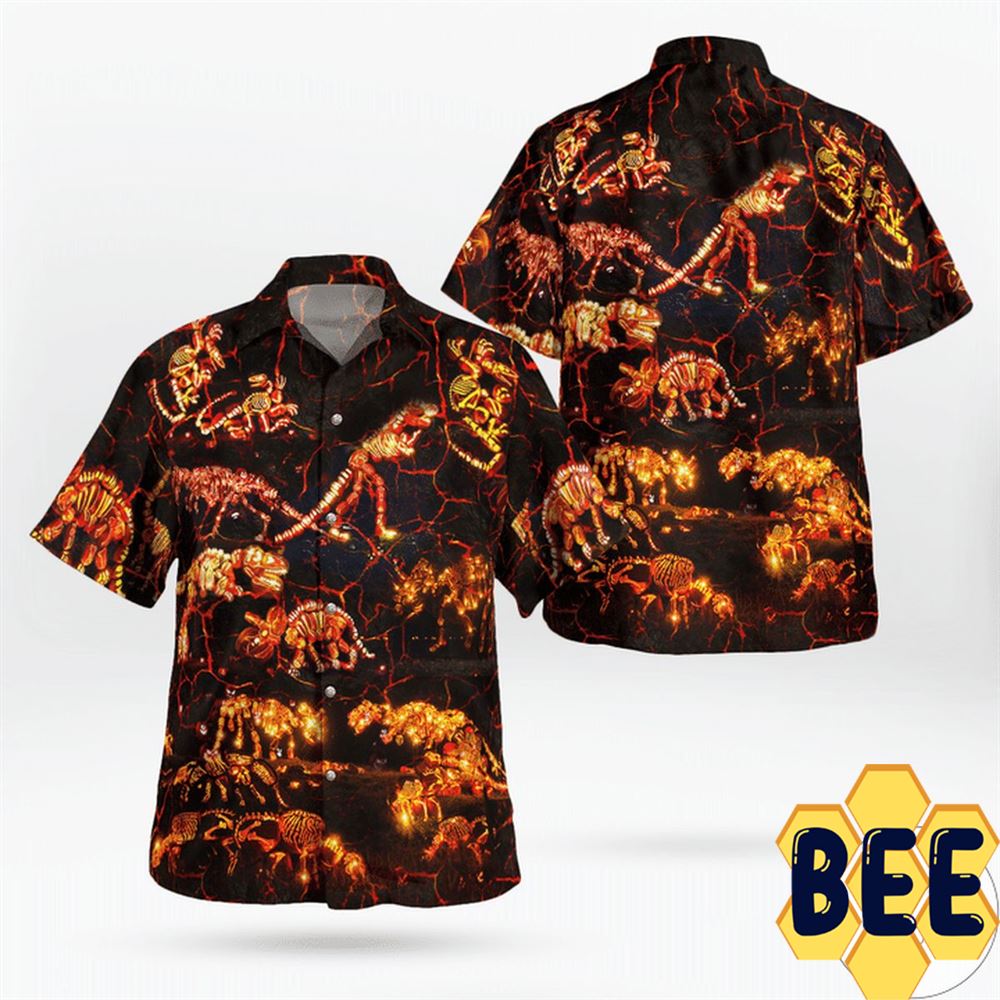 In To The Park Dinosaurs Halloween Hawaiian Shirt