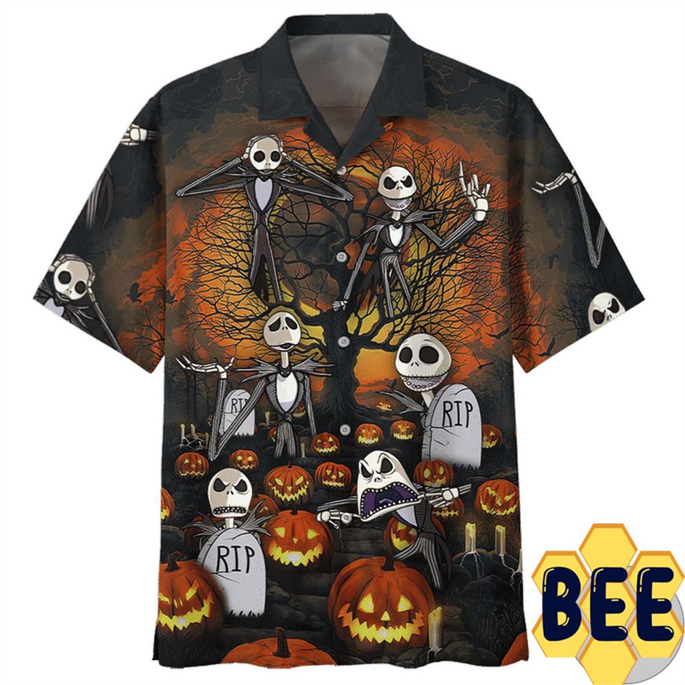 Jack Skellington Halloween Hawaiian Shirt - Beeteeshop