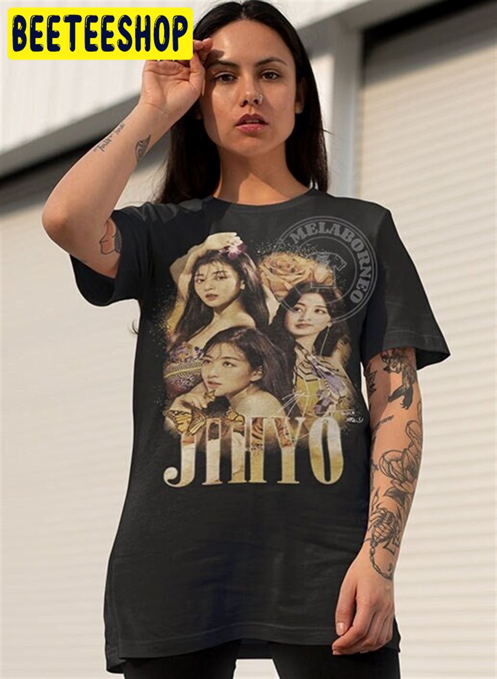 Jihyo Twice Kpop Member Korean Band Retro Vintage Unisex T-Shirt