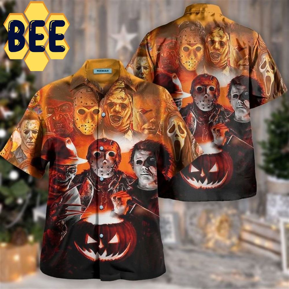 Join Us To Make Halloween Great Again Horror Characters Movie Hawaiian Shirt