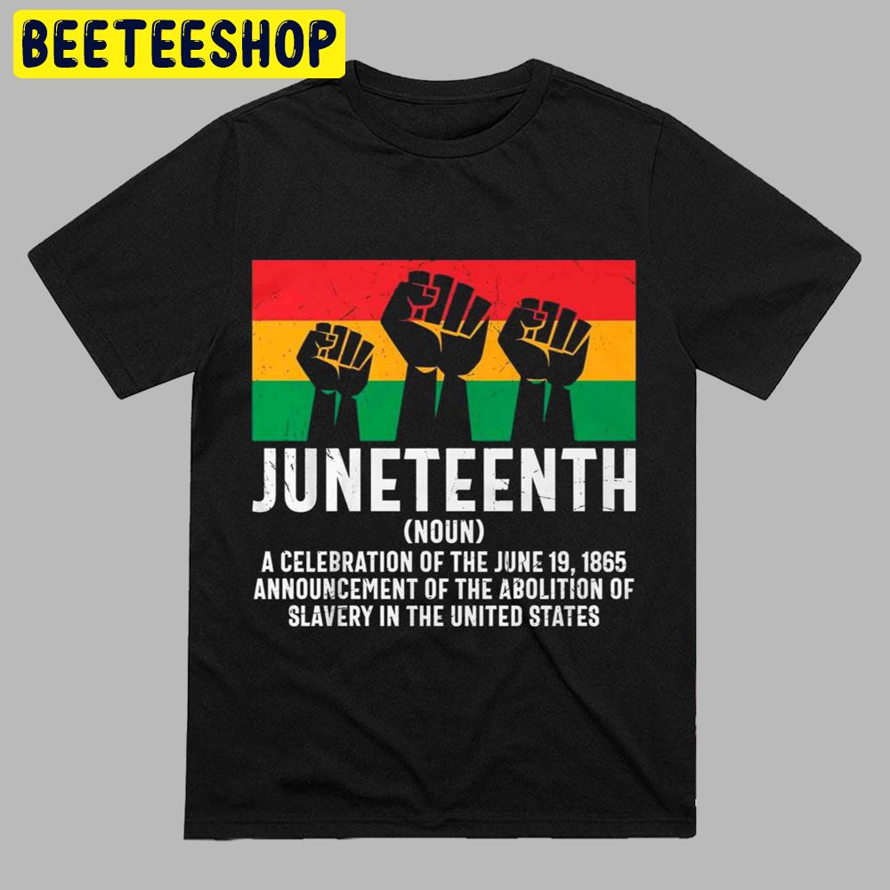 June Definition Black History African Chains American Slavery 1865 Emancipation Day Unisex T-Shirt