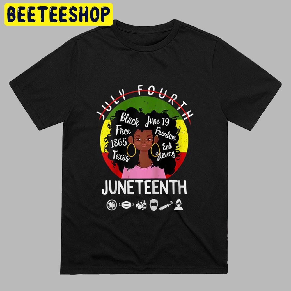 Juneteenth Flag Afro Women June 1865 Unisex T-Shirt