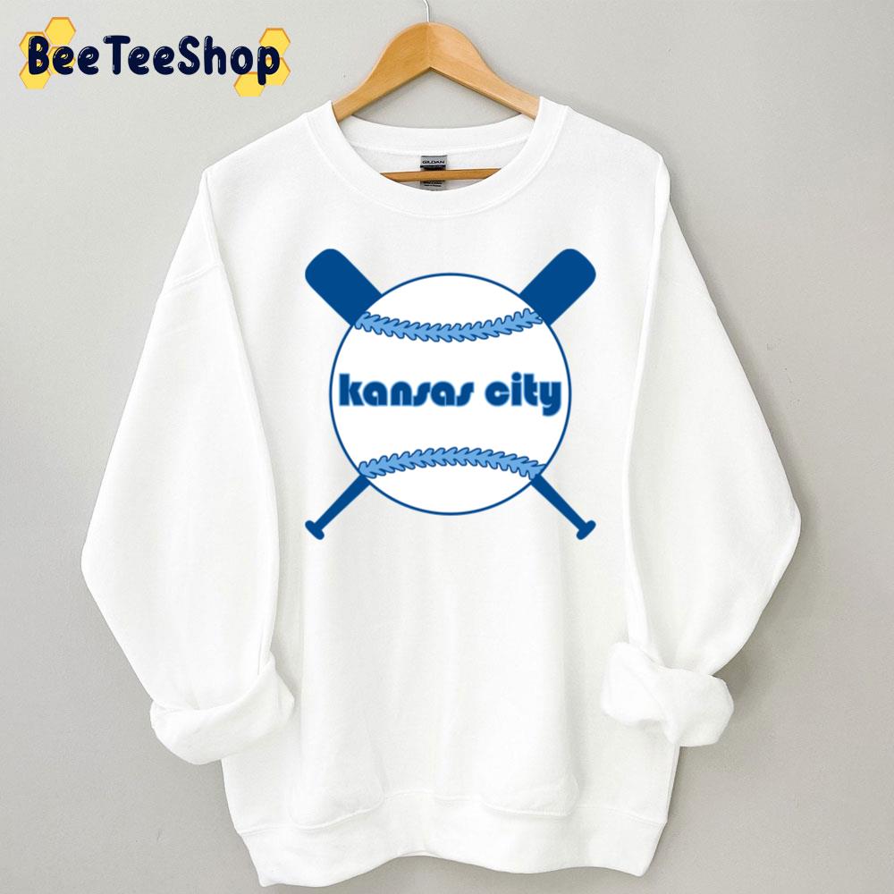 Kansas City Royals Retro Throwback Baseball With Crossed Bats Unisex Sweatshirt