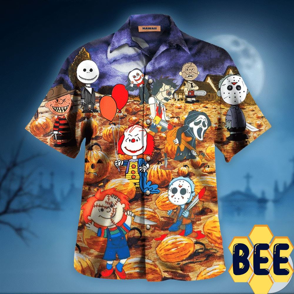 Killers Under The Moonlight Halloween Hawaiian Shirt - Beeteeshop