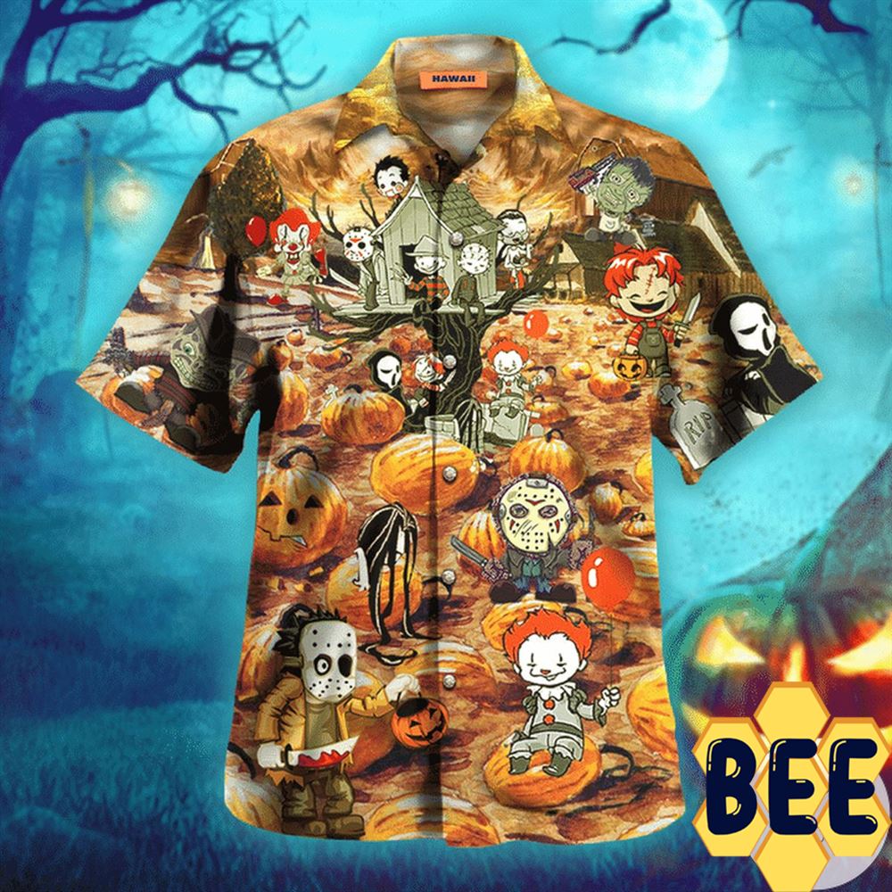 Killing By The Pumpkin Patch Halloween Hawaiian Shirt