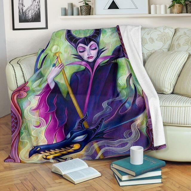 Maleficent Premium Fleece Blanket Throw Blanket Gift