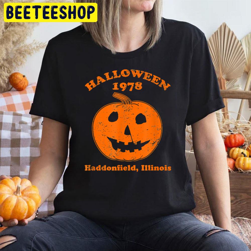 Myers Pumpkin Halloween 1978 Haddonfield Illinois Unisex T-Shirt