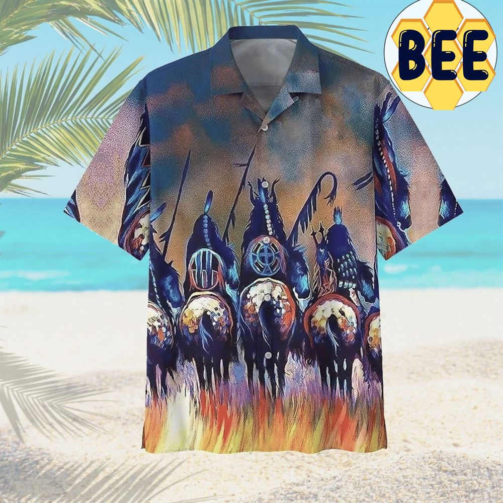 Native American Horse Hawaiian Shirt