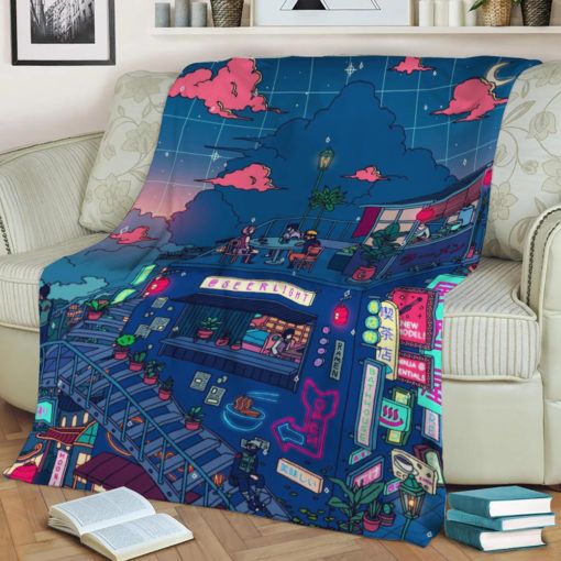 Neon Village Best Seller Fleece Blanket Throw Blanket Gift