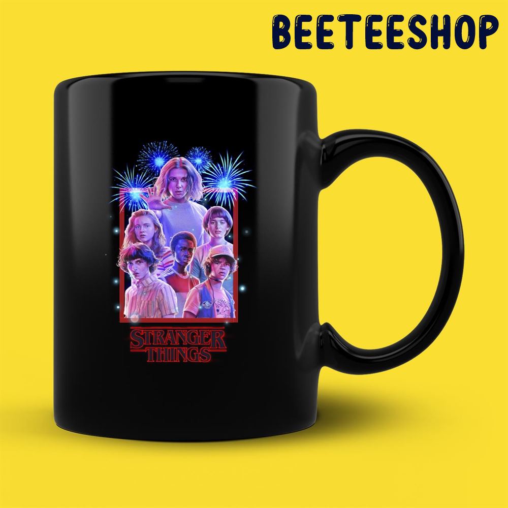 Netflix Stranger Things Group Shot Fireworks Mug