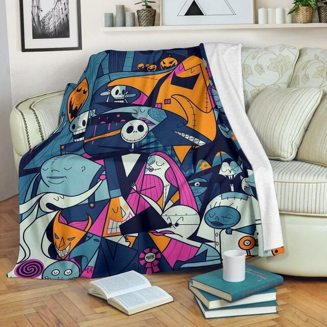 Nightmare Before Christmas Premium Fleece Blanket Throw Blanket Gift 1