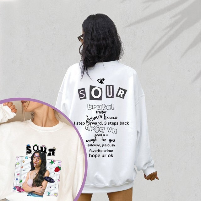 Olivia Rodrigo Sour Tour 2022 Vintage Olivia Art Unisex Sweatshirt