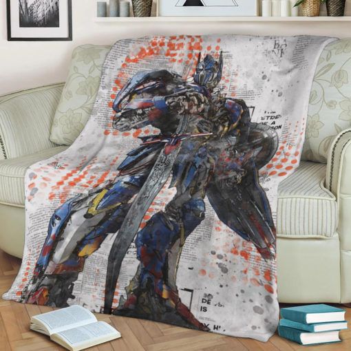 Optimus Prime Transformer Fleece Blanket Throw Blanket Gift