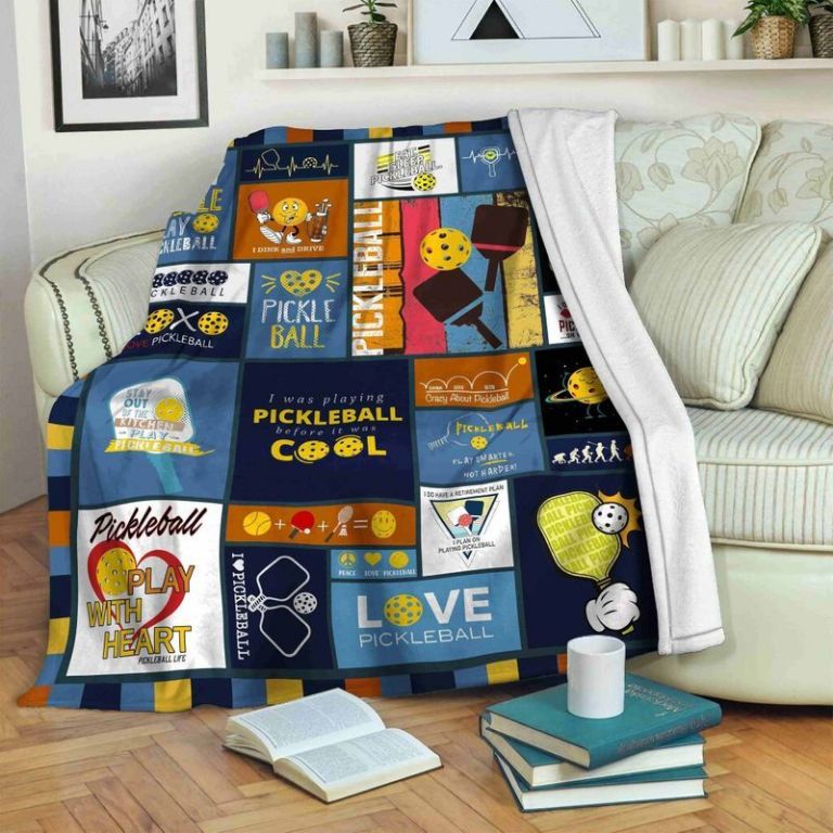 Pickleball I Was Playing Pickleball Before It Was Cool Premium Comfy Sofa Throw Blanket