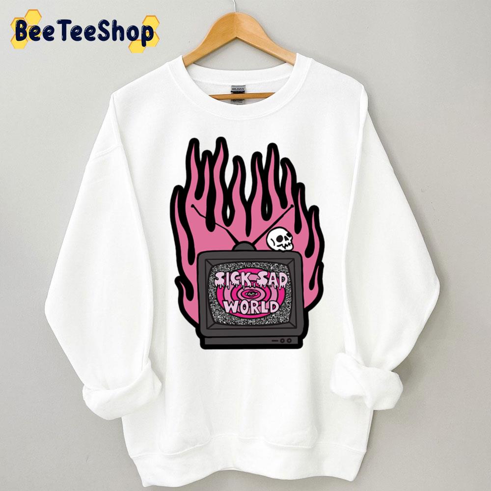 Pink Fire Sick Sad World Unisex Sweatshirt